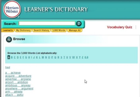 Learner's Dictionary