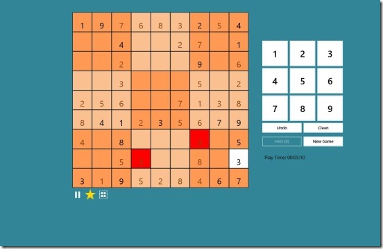 SUDOKU -  gameplay