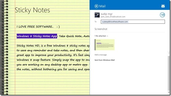 Sticky Notes HD - share