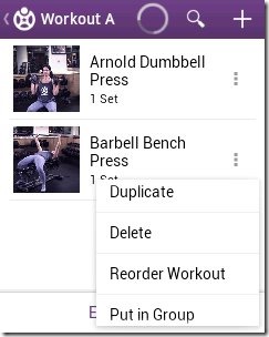 Workout Fitness Log