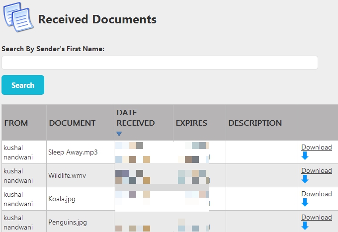 iSecureDocument- received documents