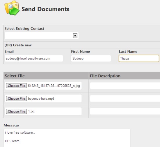 iSecureDocument- send documents