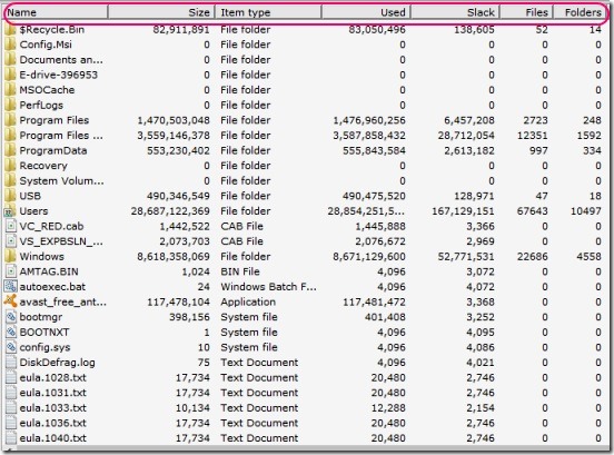 Disk Usage Analyzer - report