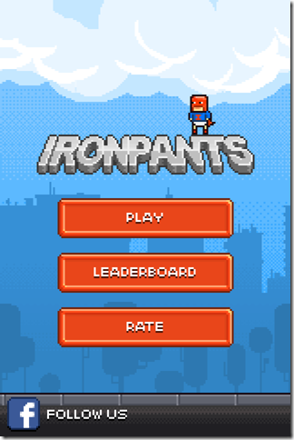 Ironpants Home Screen