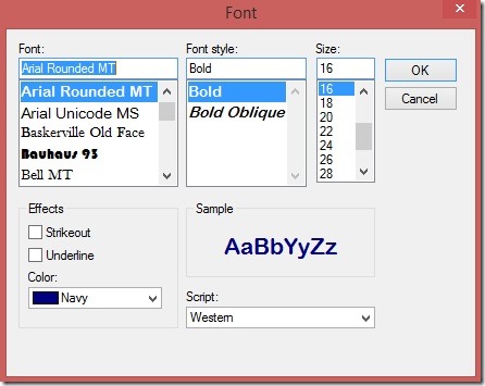 ImgWater - fonts settings