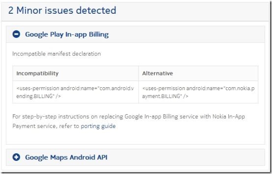 Nokia X Analyser Conflicting Code