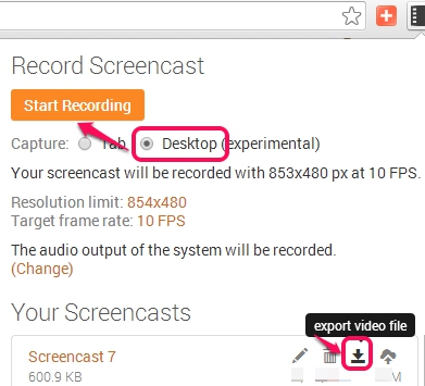 start desktop recording