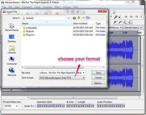 Audacity Karaoke Redndering Option