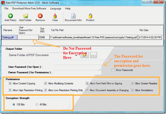 Free PDF Protector-SelectedFile