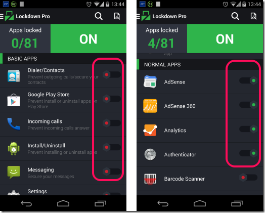 Lockdown Pro Lock Apps