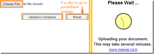 PDFcompress-Upload and compress