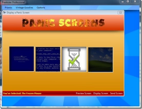 Prankster Pro- panic screen