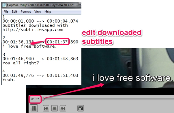 edit subtitles