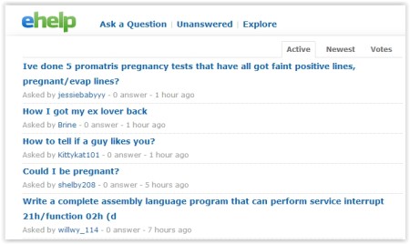 ehelp-ask questions online