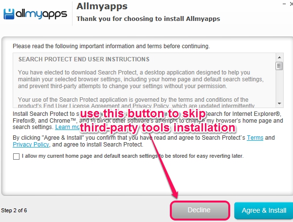 ignore third party tools installation