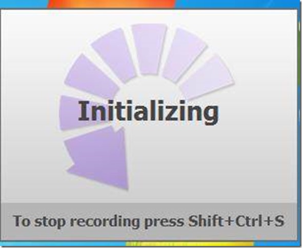 recording start window