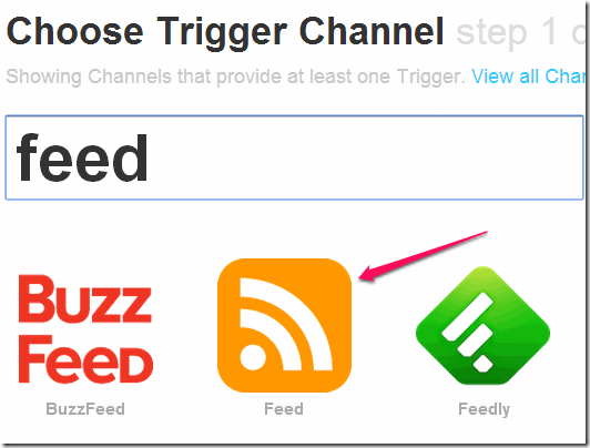 IFTTT Feed Channel