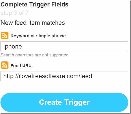 IFTTT Feed Filter