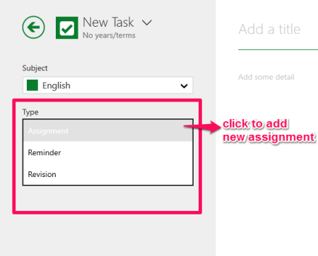 MyStudyLife-Add assignment