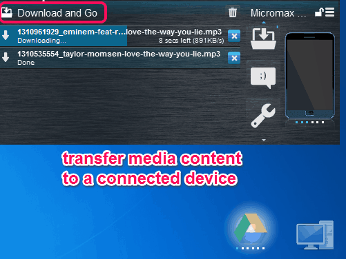 PiceaHub- transfer media content