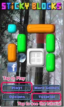 Sticky Blocks Play Game interface