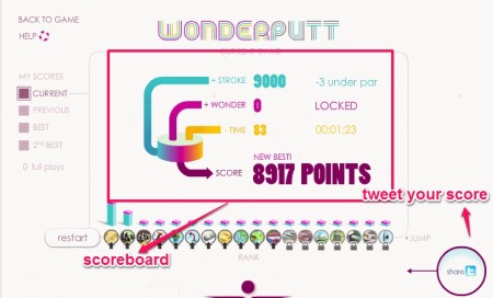 Wonderputt tweet your score