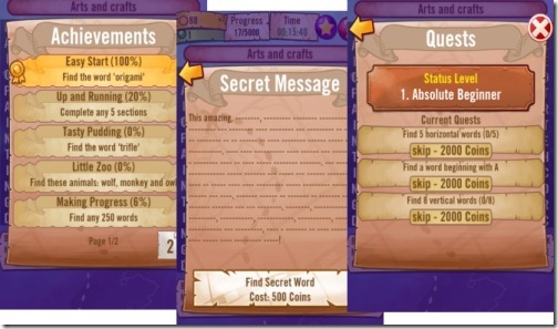 World’s Biggest Word Search- achievements, quests, secret message