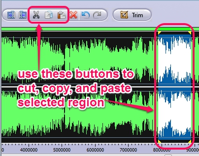 add selected region to clipboard