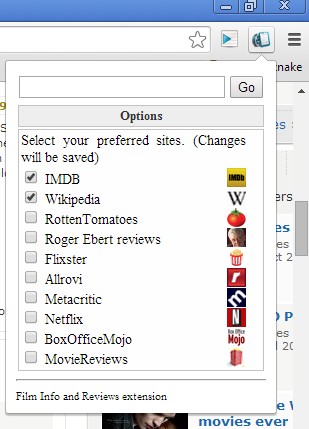 chrome movie review extensions