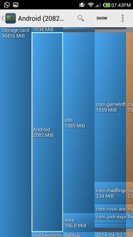 dig deeper by tapping on individual folders