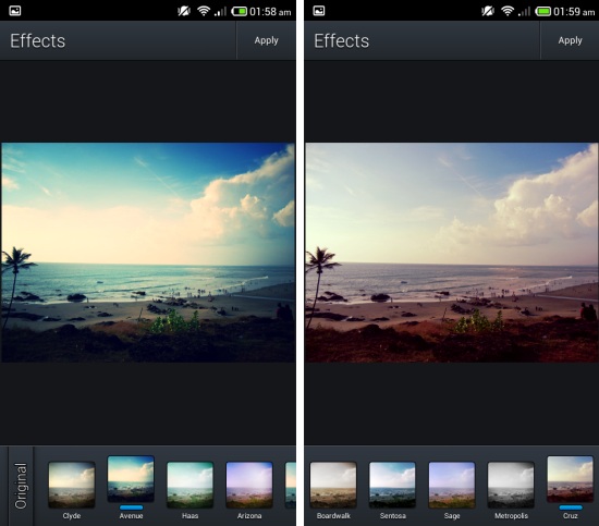 effects in Photo Editor Pro For Android