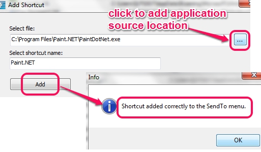 add application to Send to menu