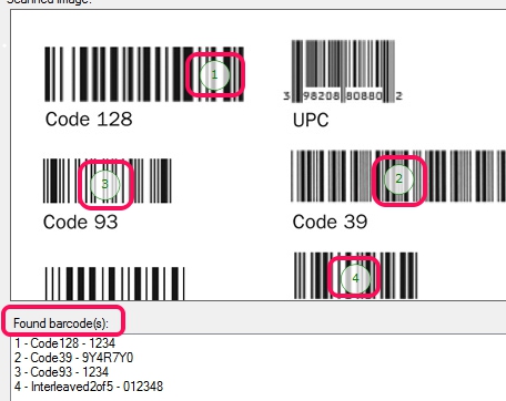 found barcodes