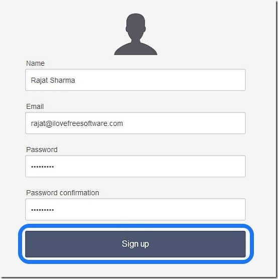 noteshred signup