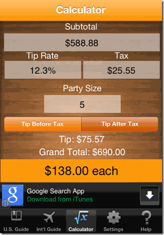 Tip Check Tip Calculator FREE