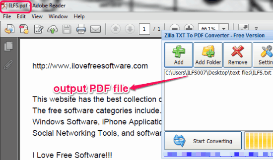 Zilla TXT To PDF Converter