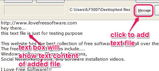 add text file