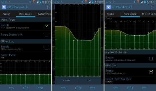 configuring Viper4Android Audio Effects