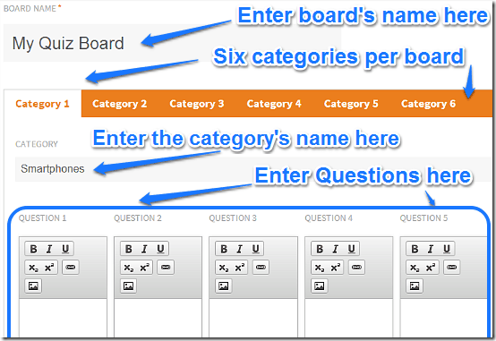 create board flipquiz 1