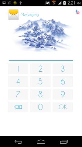 enter password in KK AppLock For Android