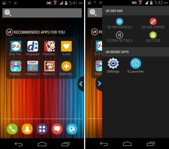 home screens in ur launcher