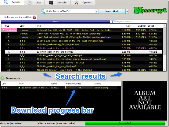 mosscrypt song search and download