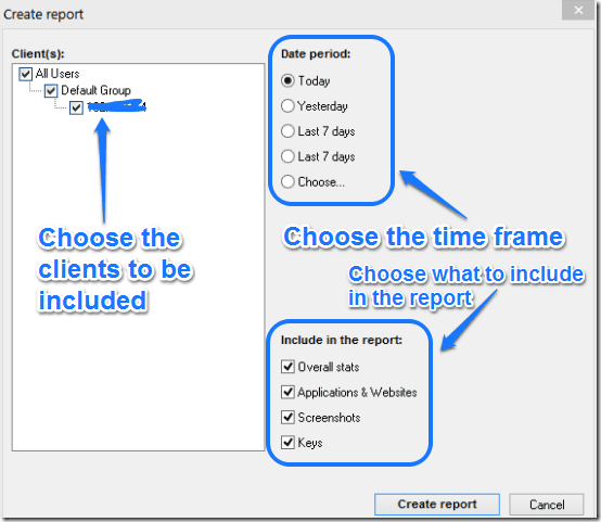 report prompt