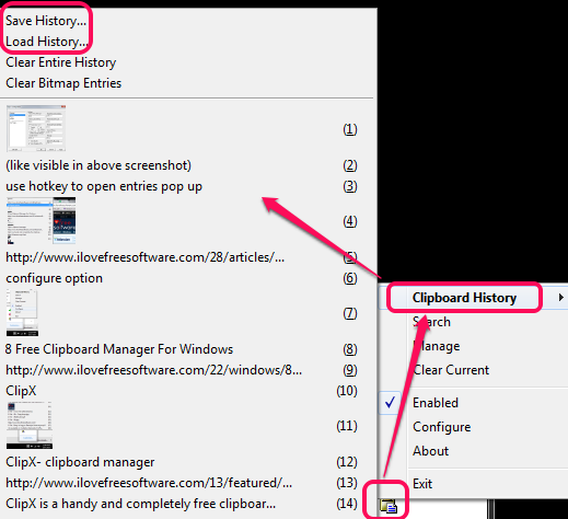 save and load clipboard history