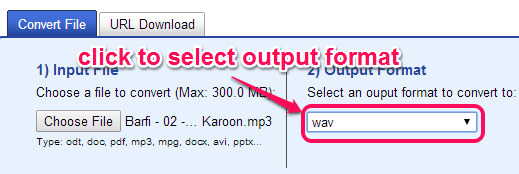 select output format