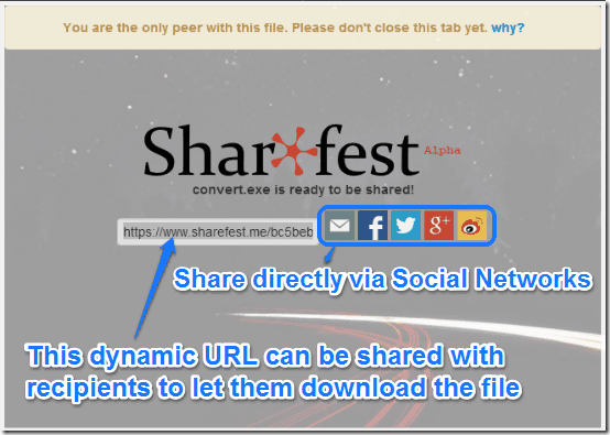 sharefest transfer step 2