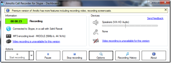 Amolto Call Recorder for Skype