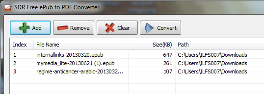 add ePub files and convert