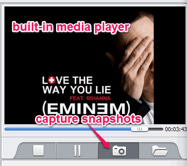 built-in media player