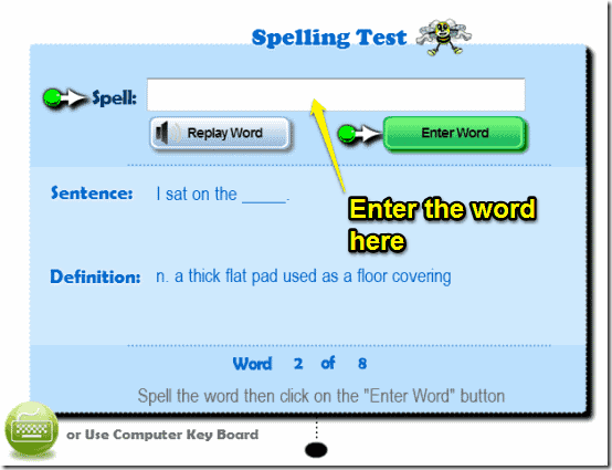 spelling test